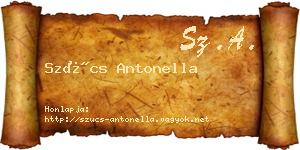 Szűcs Antonella névjegykártya